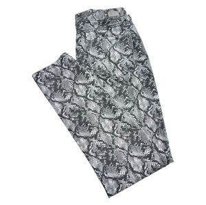 Seven7 Women’s Grey And White Snake Tummyless  Skinny Jeans Cotton Size 12 and 8